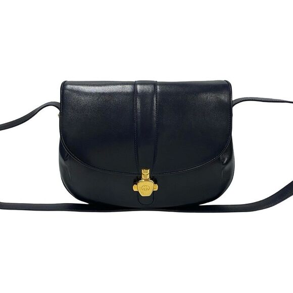 Gucci Old Gucci GG Logo Calf Leather Shoulder Bag - Picture 2 of 6